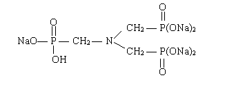 氨基三甲叉膦酸五钠（ATMP·Na5）结构式