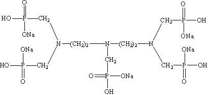 二乙烯三胺五甲叉膦酸五钠（DTPMP·Na5）结构式