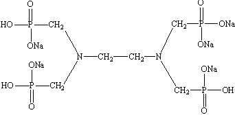 乙二胺四甲叉膦酸五钠（EDTMP·Na5）结构式