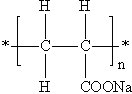 聚丙烯酸钠 PAAS 结构式